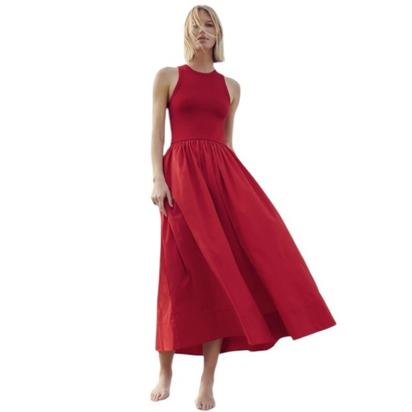 New Sold Out NYC Cherry RSVP Ribbed Top Pocket Dress Valentine’s Day Ready L - Picture 1 of 16